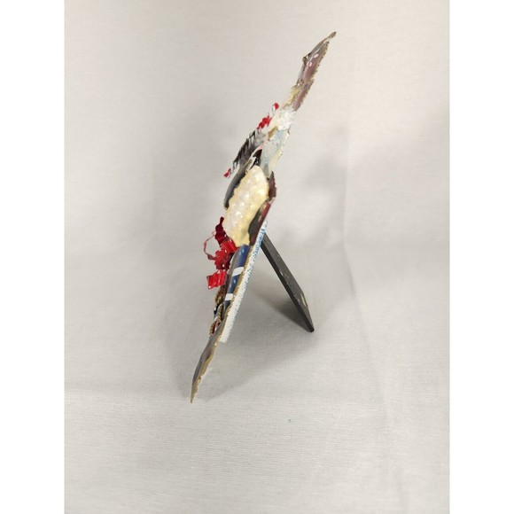 Christmas glitter Santa Metal Photo Frame for small or wallet photo 2.5x2.5 - Picture 3 of 12